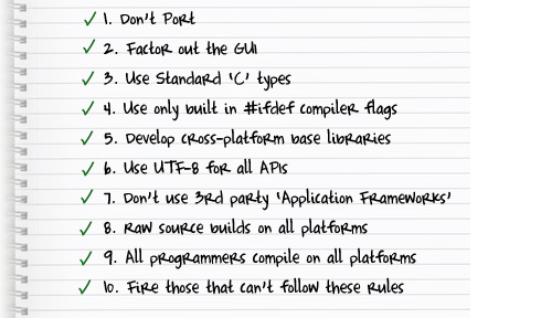 10 Rules for Cross Platform Developement