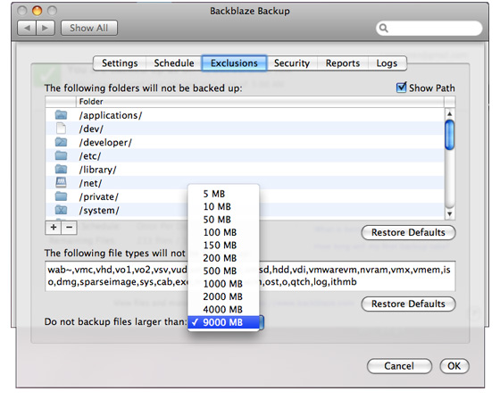 backblaze inherit backup state
