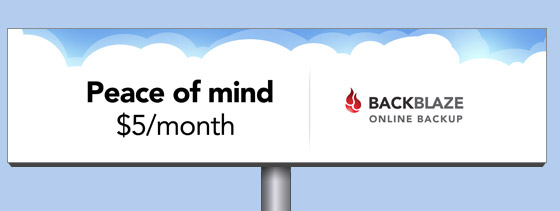 online backup billboard peace-of-mind