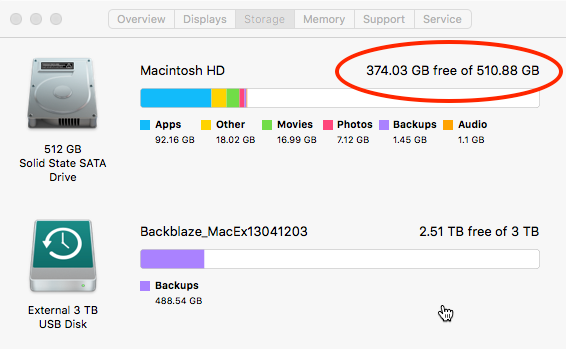 Mac OS Disk Space