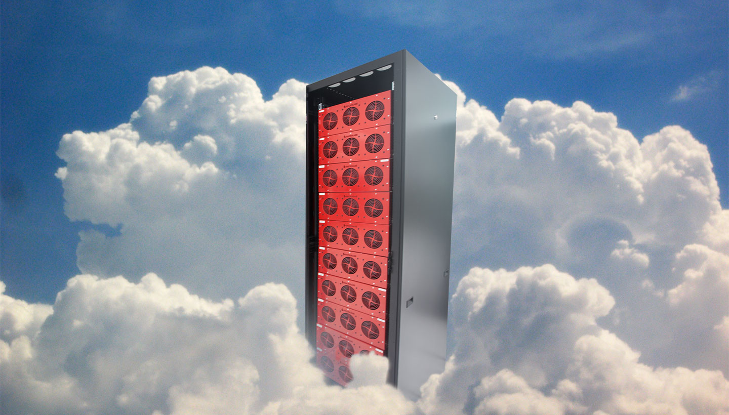 a storage vault in the middle of a cloud