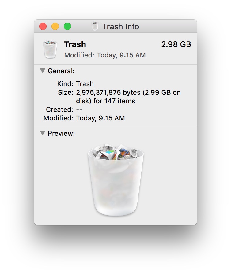 Full Trash on computer