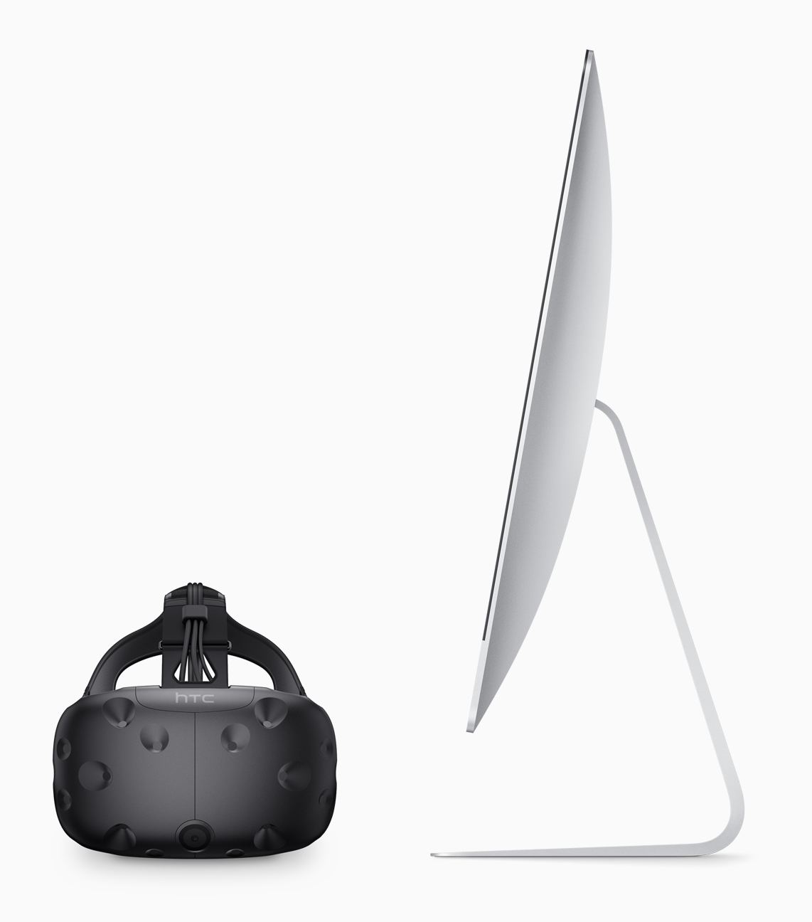 iMac and HTC virtual reality player