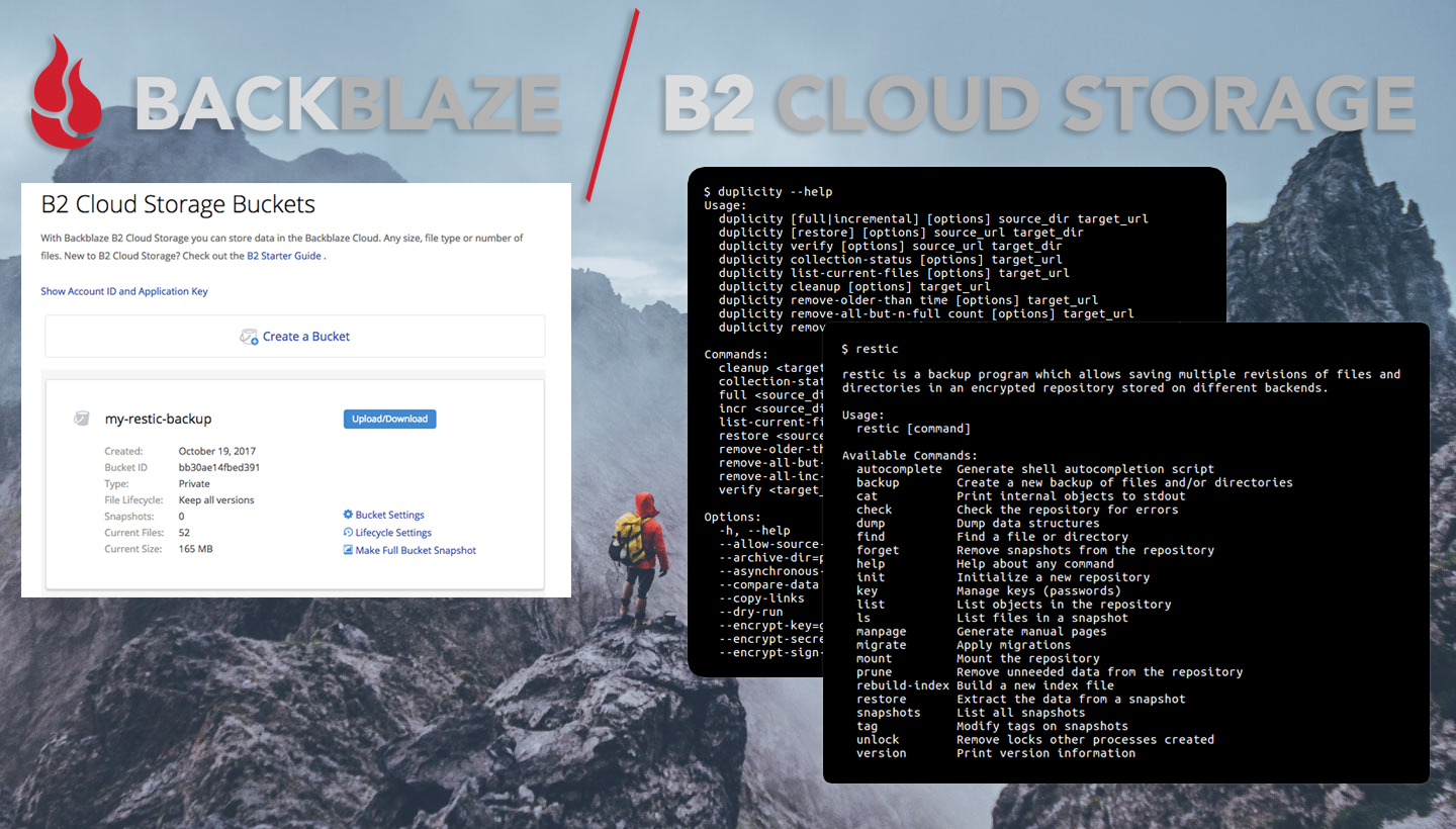 How to Back Up Linux to B2 with Duplicity and Restic