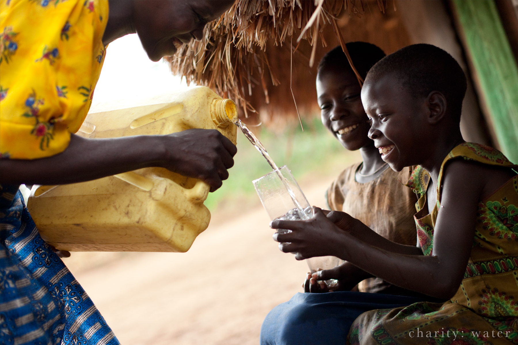 charity: water delivery clean water to children