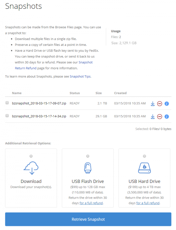 Introducing the B2 Cloud Storage Snapshot Return Refund Program