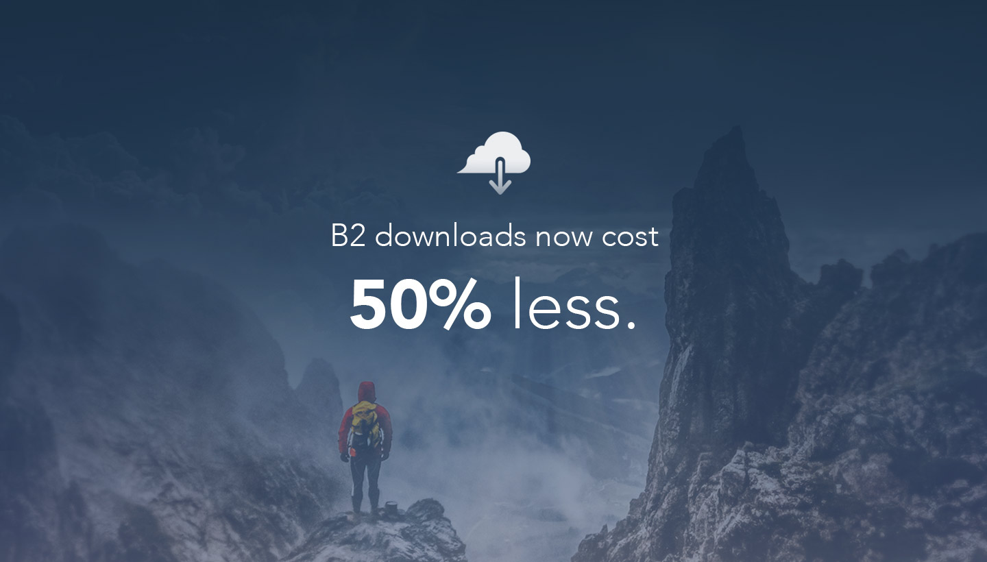 Backblaze B2 downloads now cost 50% less