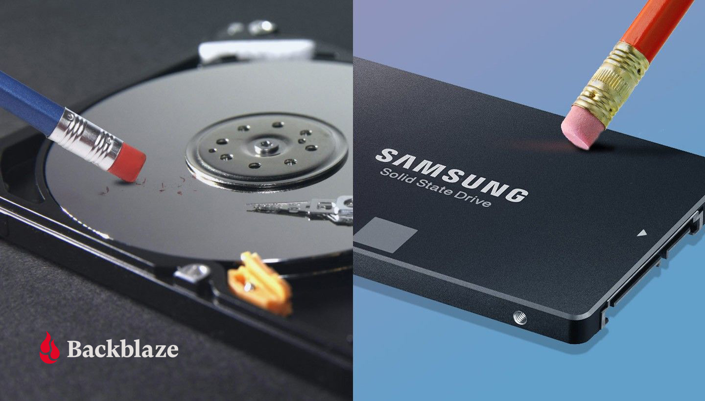 erasing a hard drive and a solid state drive