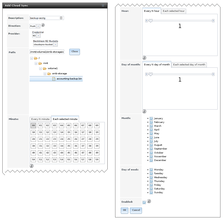 FreeNAS Cloud Sync example