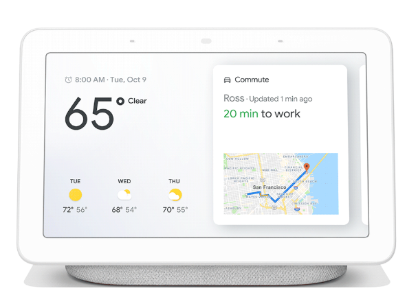 Google Home Hub screen shot