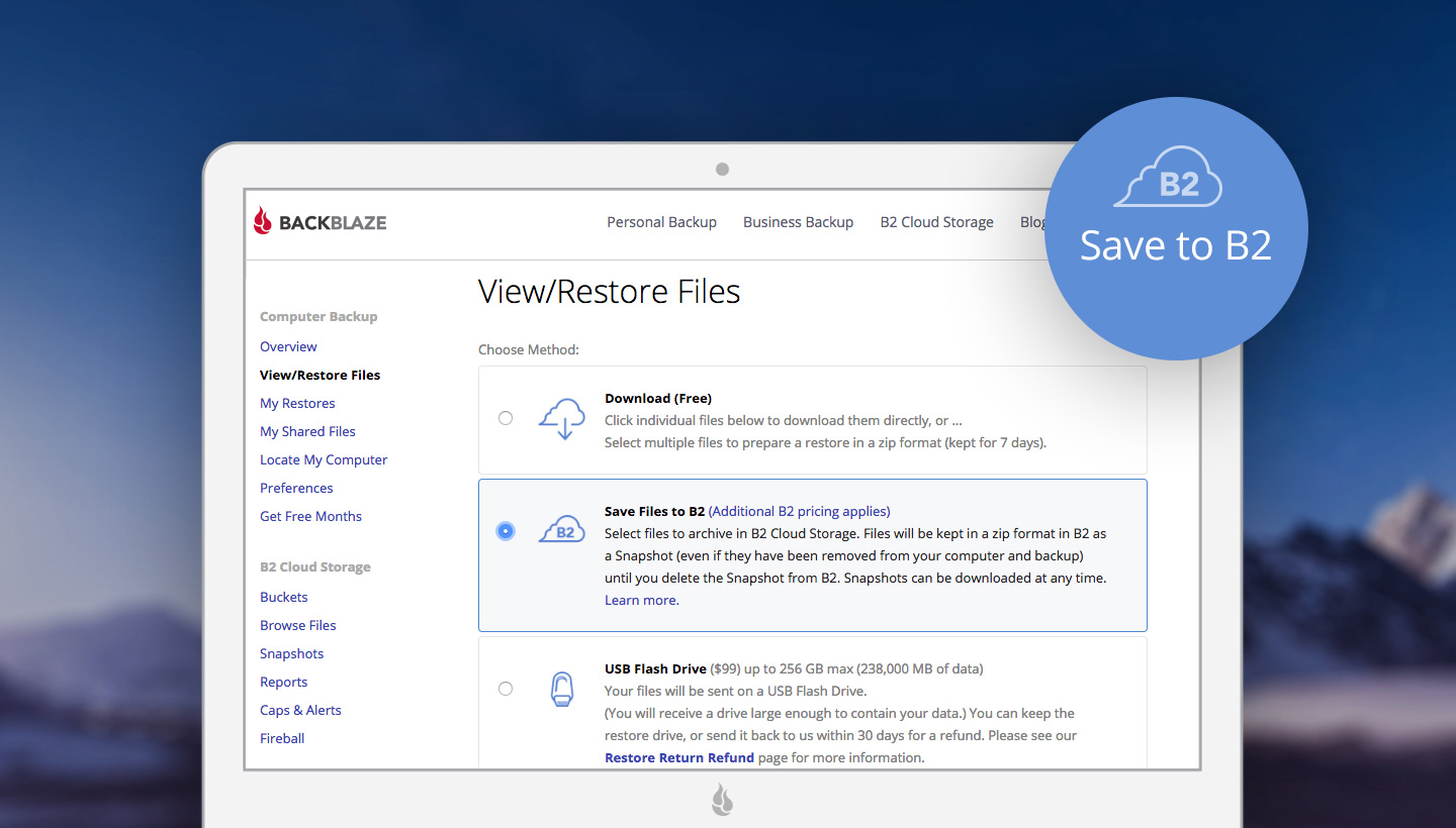 Save Data Directly to B2 With Backblaze Cloud Backup 6.0