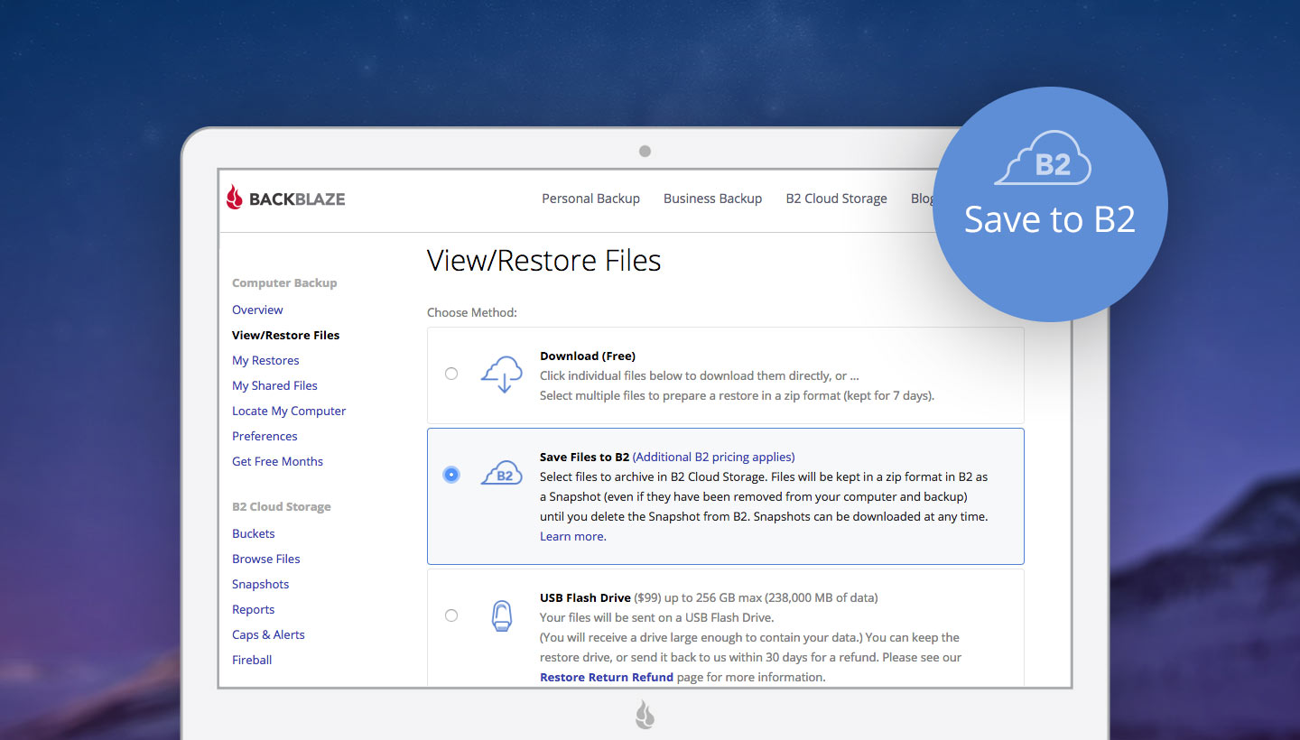 Save Data Directly to B2 With Backblaze Cloud Backup 6.0