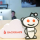 Backblaze and Reddit stuffed logos