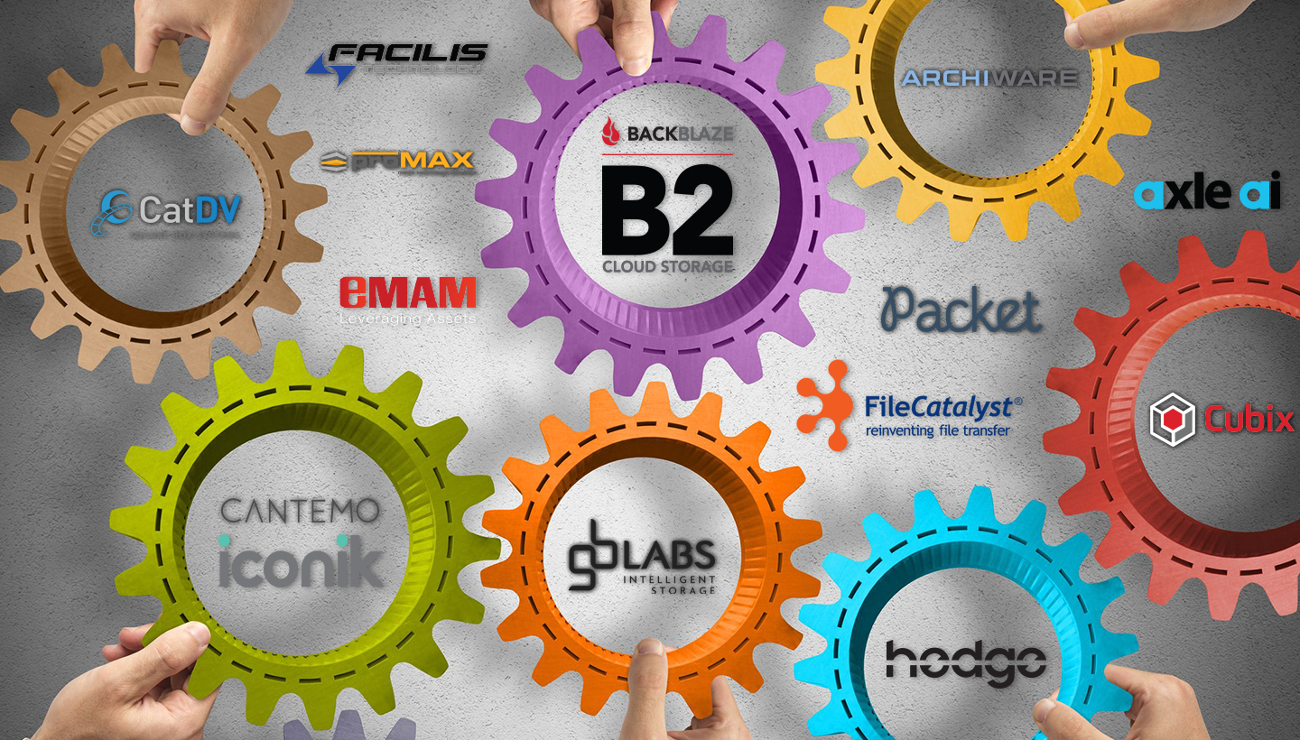 Collage of logos from Backblaze B2 cloud storage partners