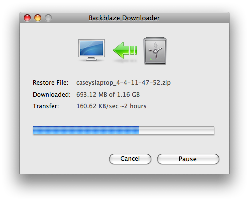 Restore Downloader Progress