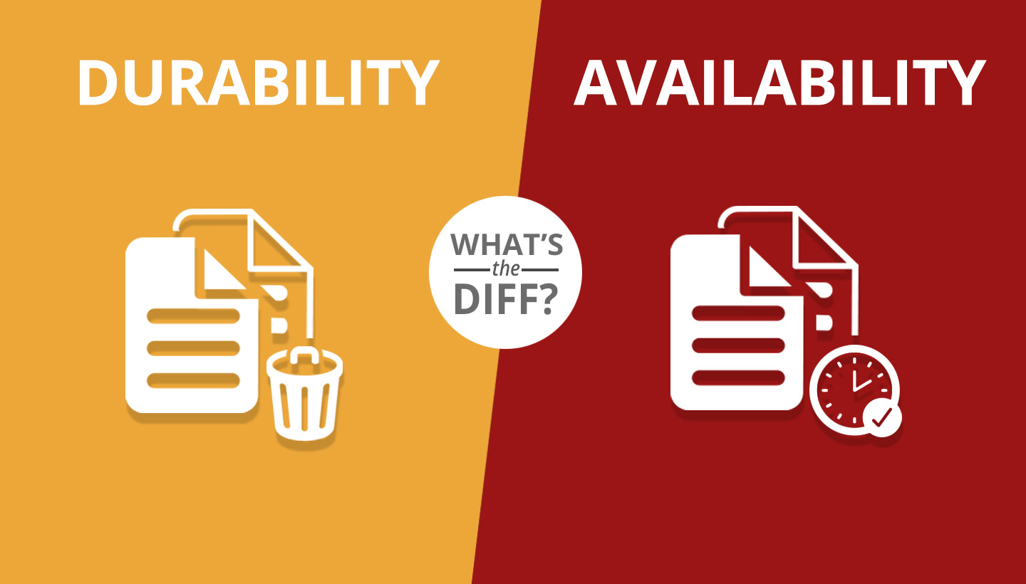 What's the Diff: Durability vs Availability