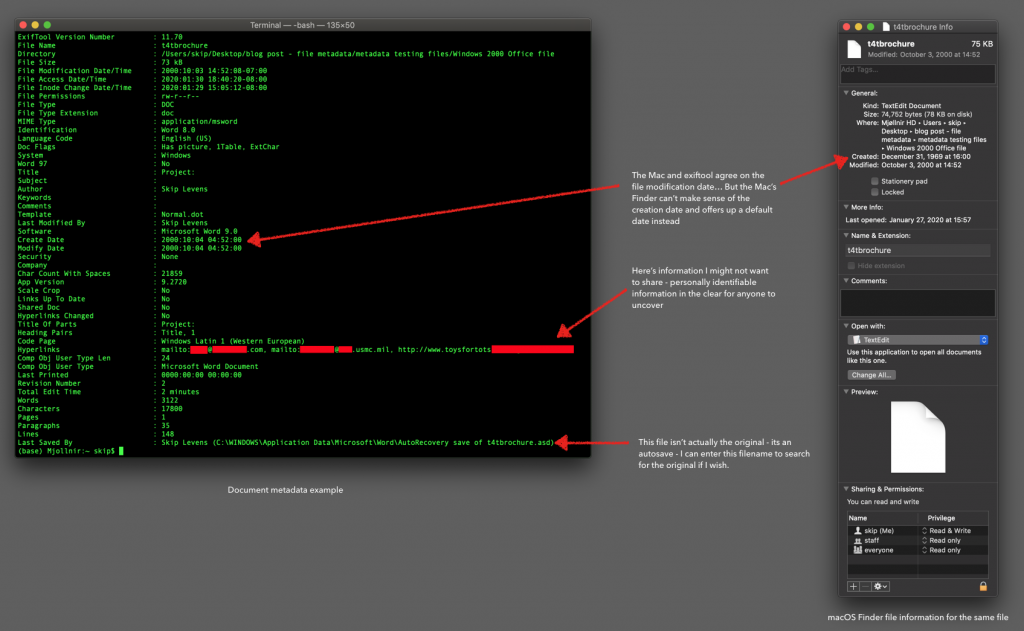 Solving the Mystery Using Exiftool