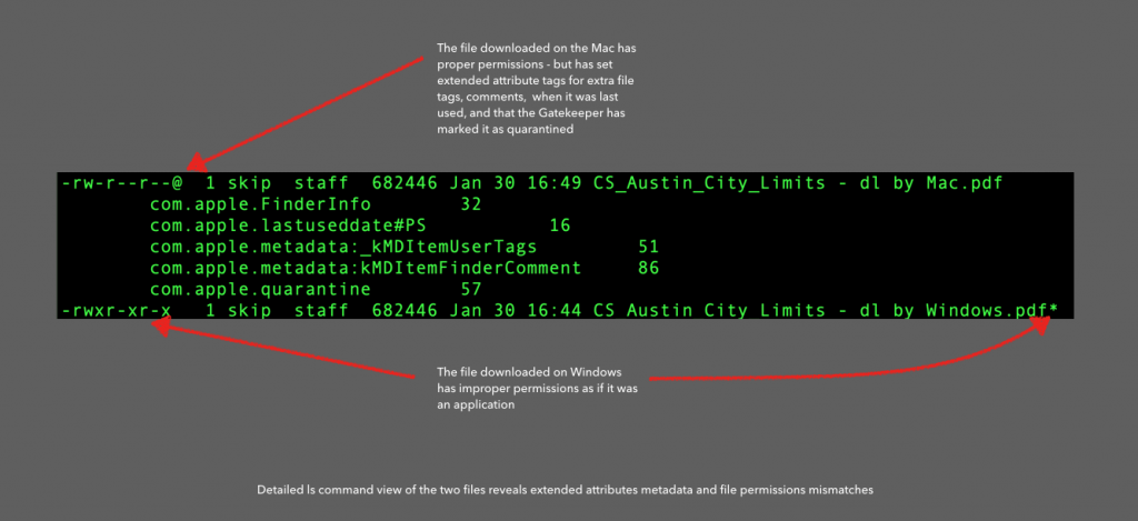 Comparing Two Files' Metadata