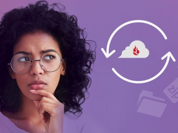 a woman thinking about how to download and backup her Google Drive