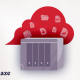 illustration of a Synology NAS and cloud storage