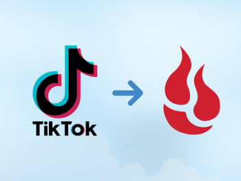 TikTok to Backblaze logos