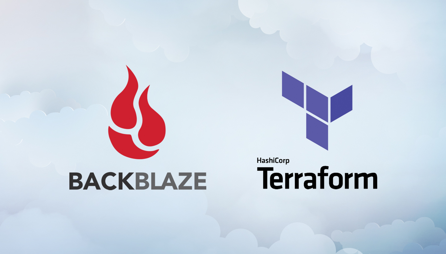 Backblaze + HashiCorp Terraform logos