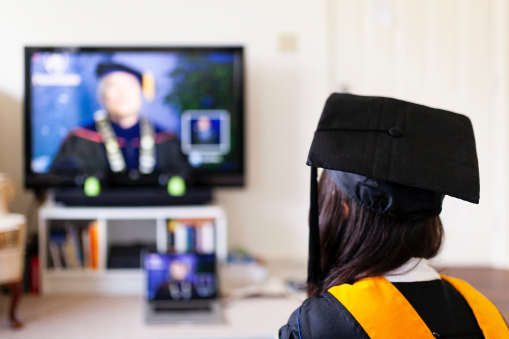 an online graduation ceremony