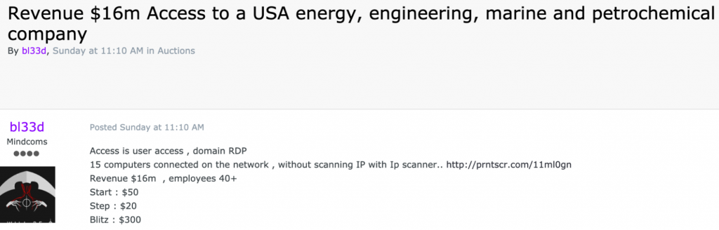 Dark Web Service Providers ad for ransomware syndicate