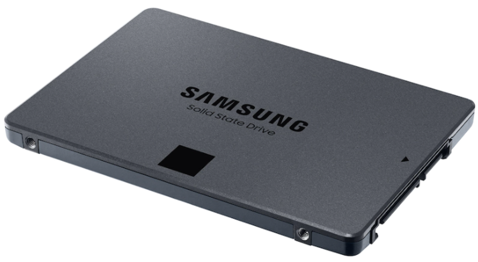 A photo of a Samsung 2.5" SSD.