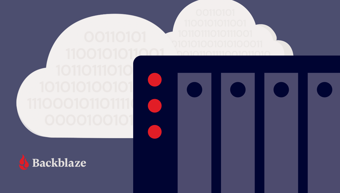 illustration of a NAS device and cloud storage