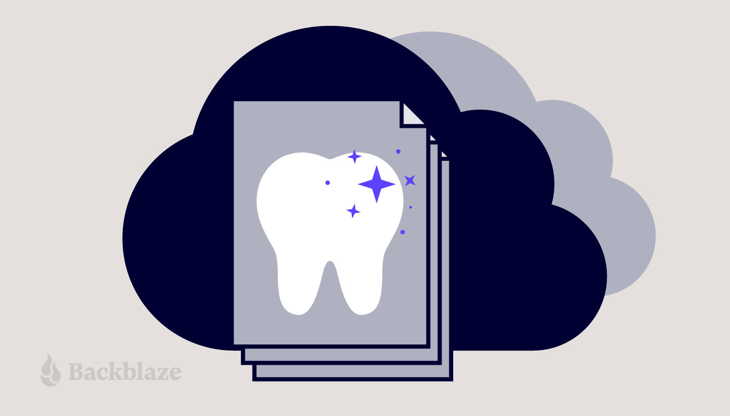 illustration of dental records in the cloud