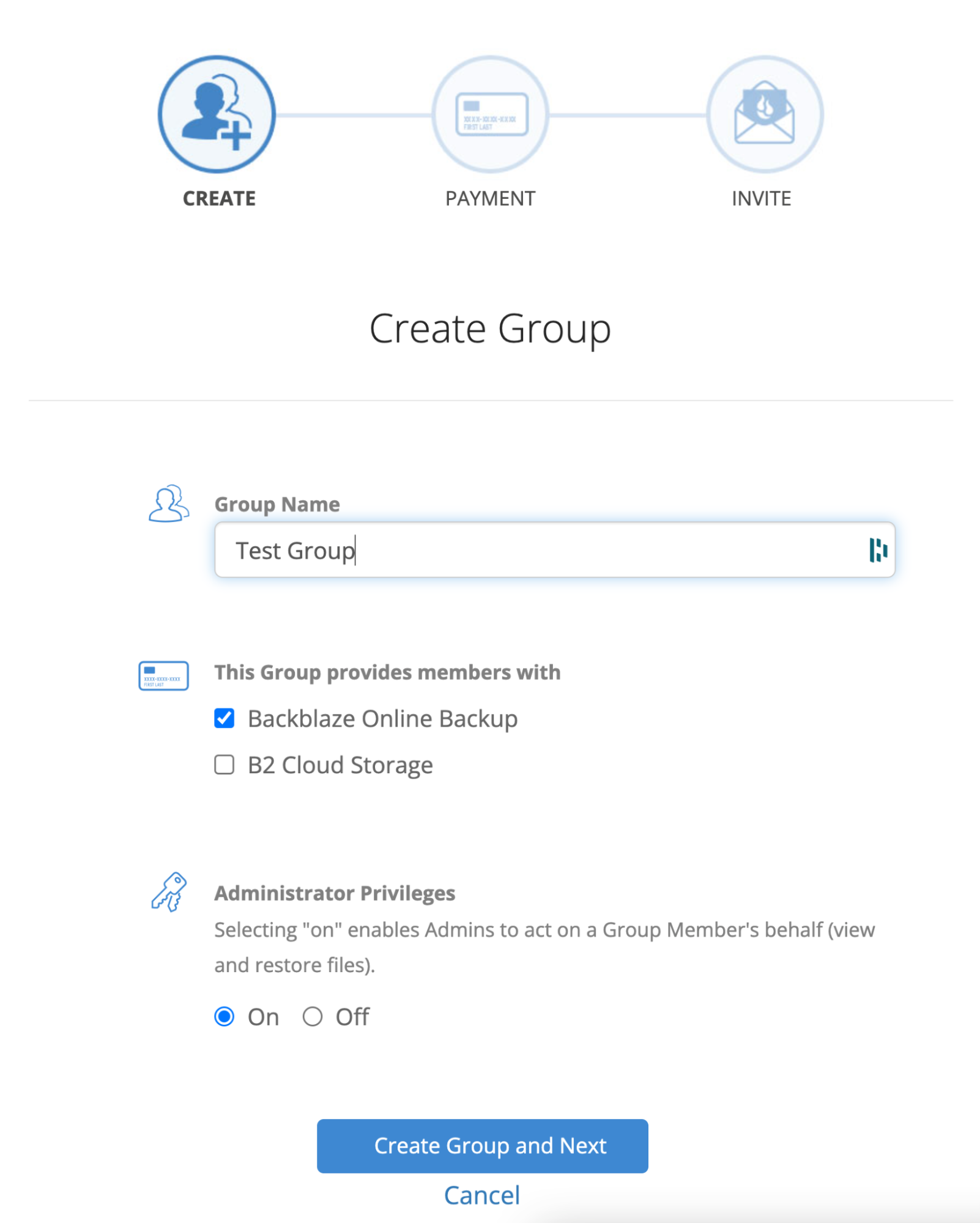 Create group