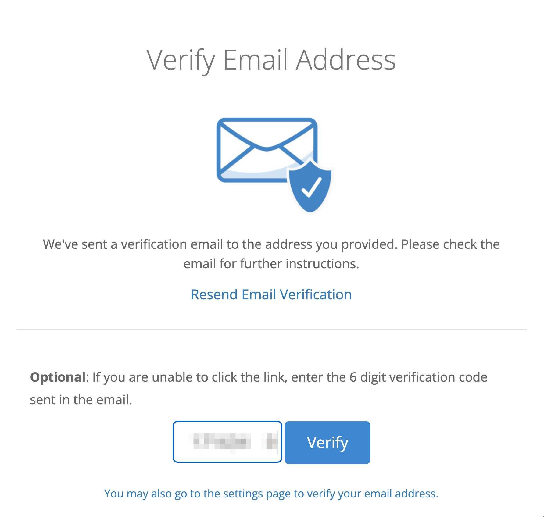 Verify Email Address