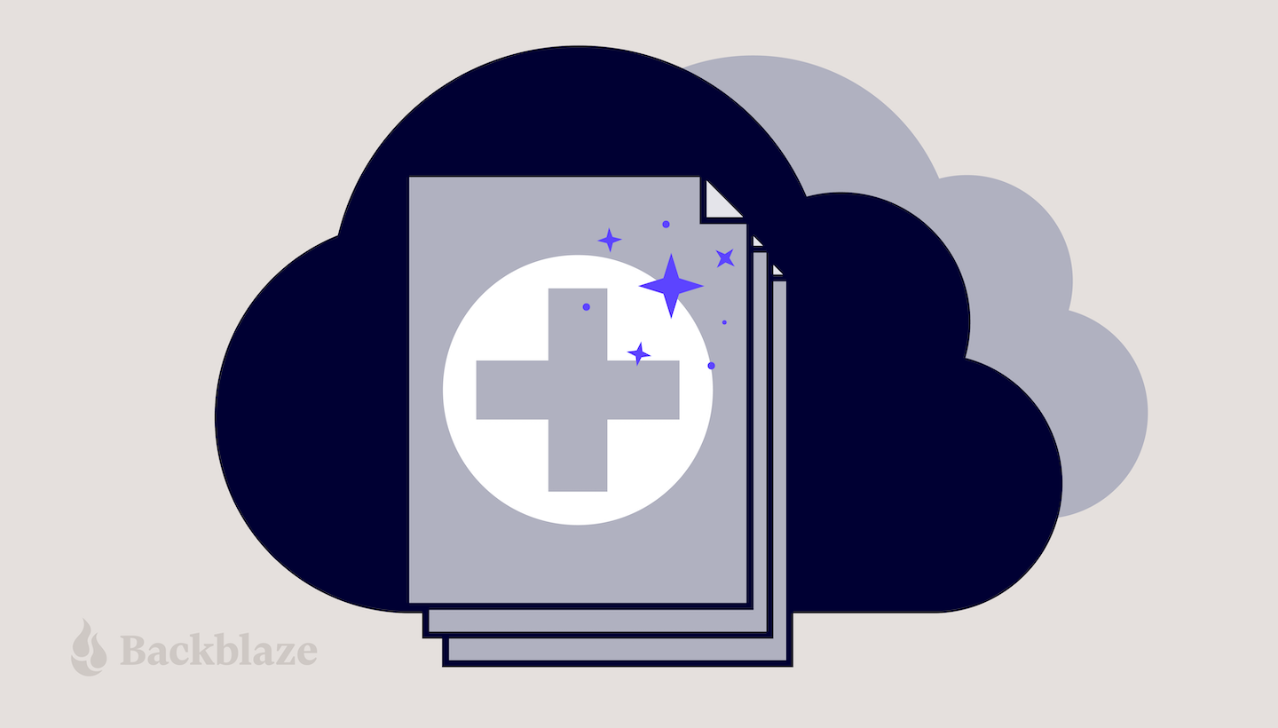 illustration of medical files in the cloud 