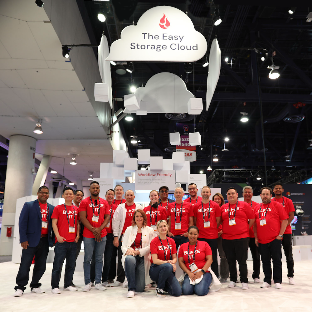 Backblaze media workflow team at NAB