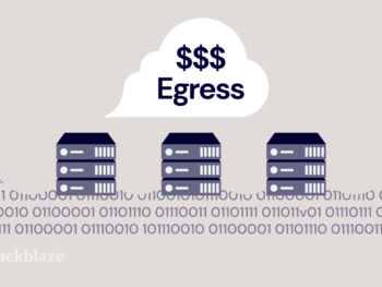 A decorative image showing a cloud with three dollar signs and the word "Egress", three CDN nodes, and a series of 0s and 1s representing data.