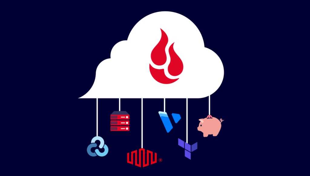 A decorative image showing a cloud with the Backblaze logo, then logos hanging off it it for Vultr, Fastly, Equinix metal, Terraform, and rclone. 