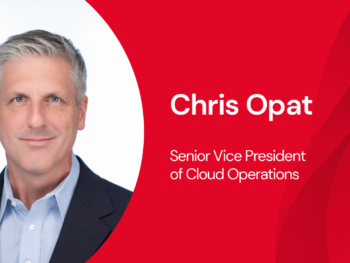 An image of Chris Opat, Senior Vice President of Cloud Operations at Backblaze. Text reads "Chris Opat, Senior Vice President of Cloud Operations."
