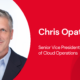 An image of Chris Opat, Senior Vice President of Cloud Operations at Backblaze. Text reads "Chris Opat, Senior Vice President of Cloud Operations."