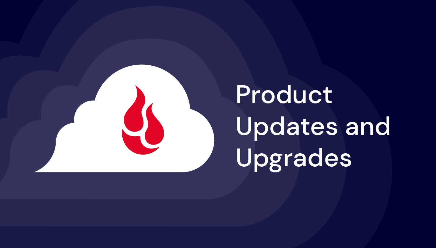 A decorative image showing the Backblaze logo on a cloud. A title reads Product Updates and Upgrades