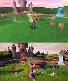 Comparison of Playstation 2 Spyro and Playstation 4 Spyro.
