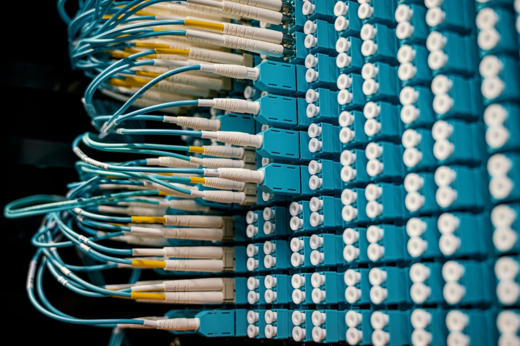 A photo of network cables.