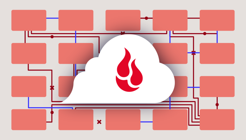 A decorative image showing the Backblaze logo on a cloud over a pattern representing a network. 
