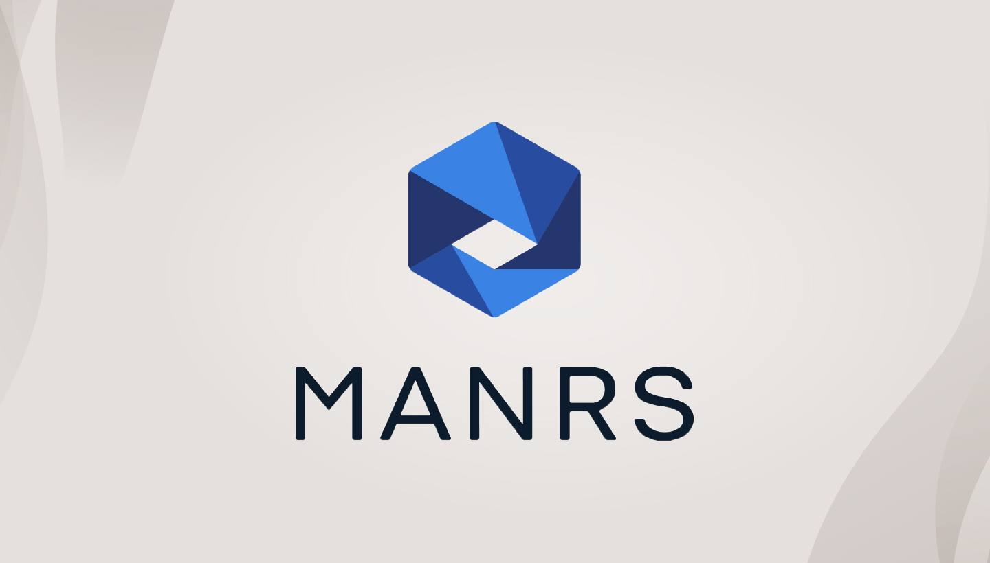 A decorative image displaying the MANRS logo.
