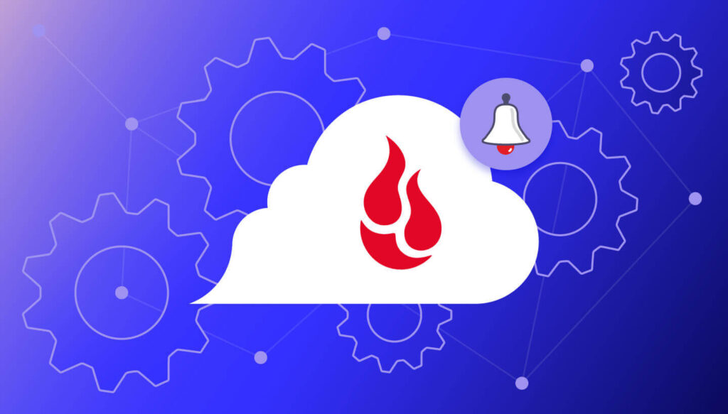 A decorative image showing the Backblaze logo on a cloud with an alert notification.