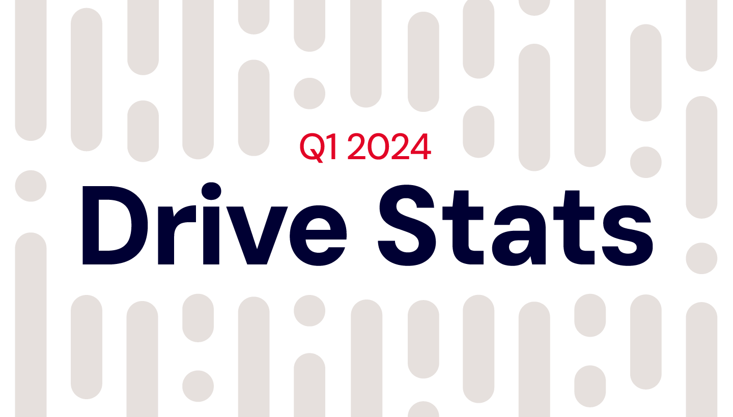 A decorative image displaying the title Q1 2024 Drive Stats. 