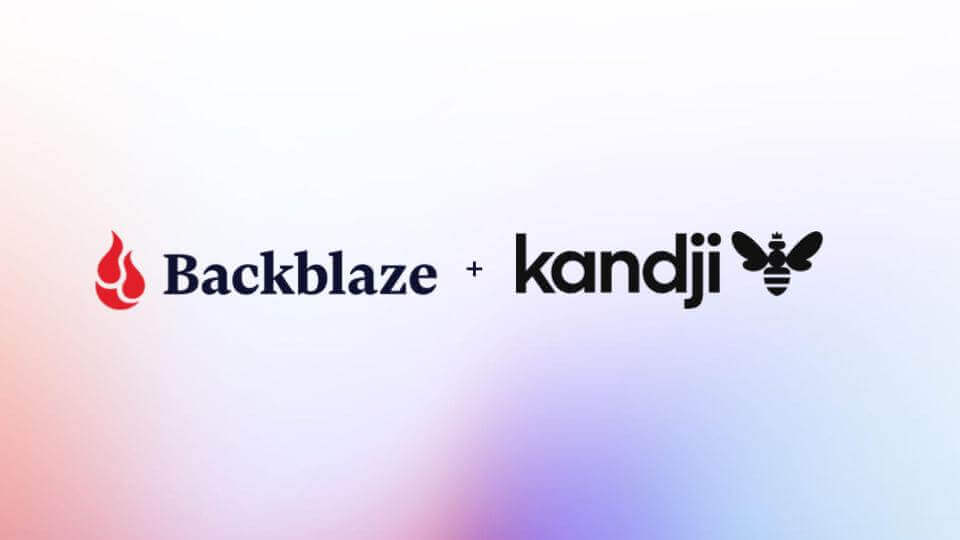 A decorative image showing the Backblaze and Kandji logos. 