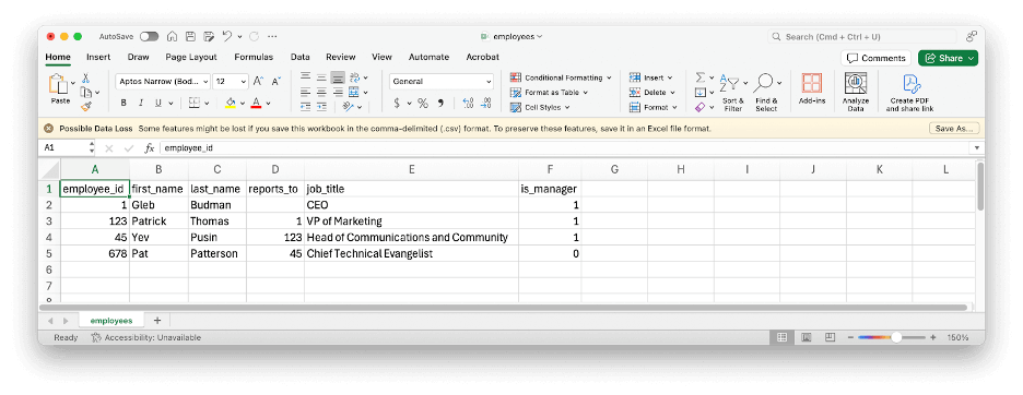 A screenshot of an Excel spreadsheet.